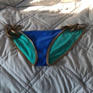 Aerie Royal Blue and Gold Bikini Bottoms